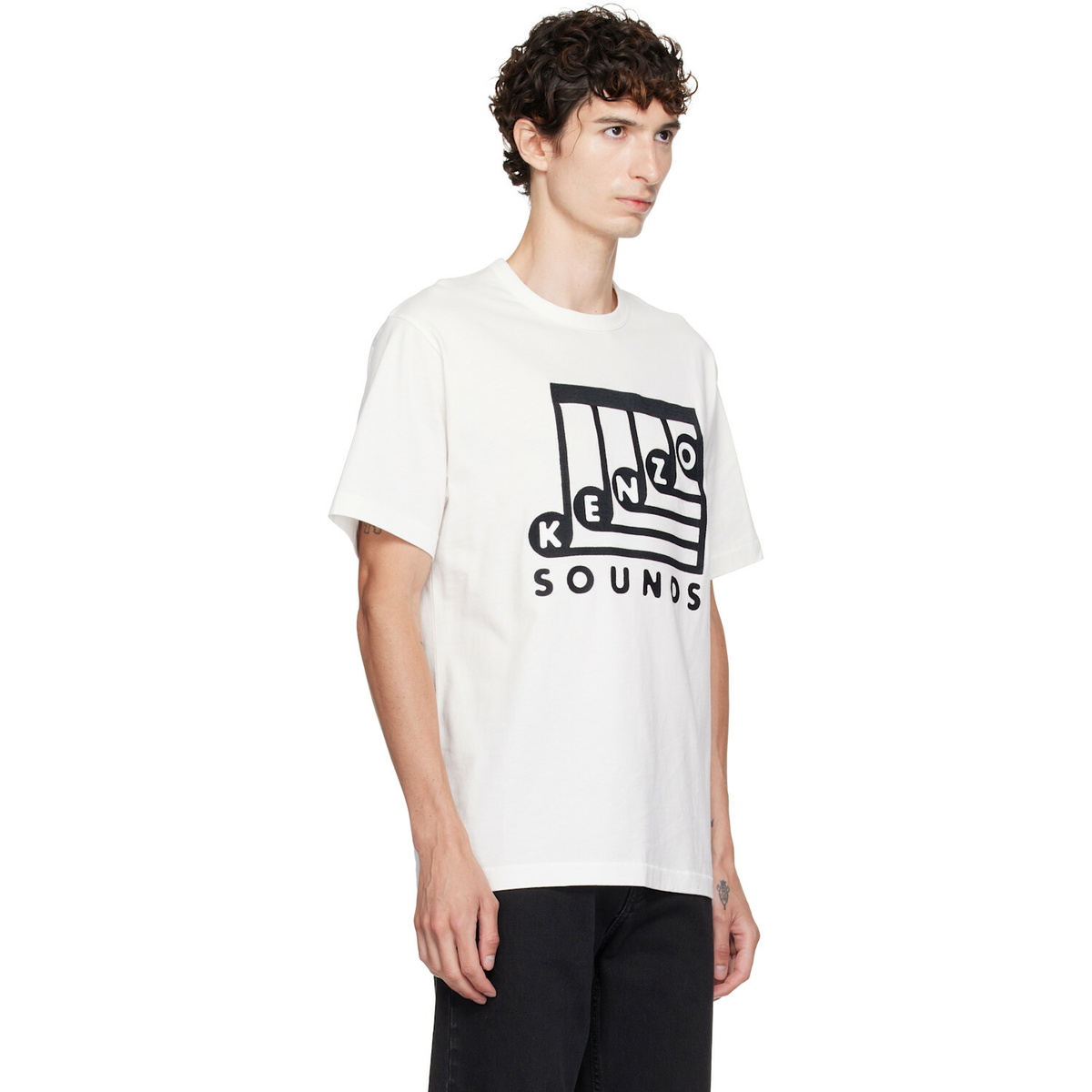 Kenzo Off-White Kenzo 'KENZO Sounds' Embroidered T-shirt