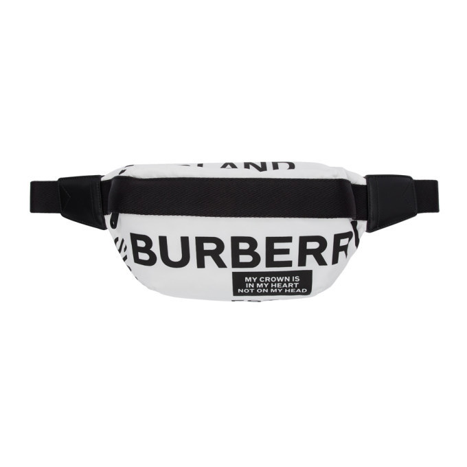 Photo: Burberry White Sonny Graphic Belt Bag
