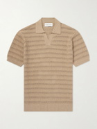 Frescobol Carioca - Rino Open-Knit Cotton Polo Shirt - Brown