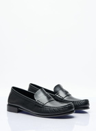 Max Mara Logo Plaque Leather Loafers