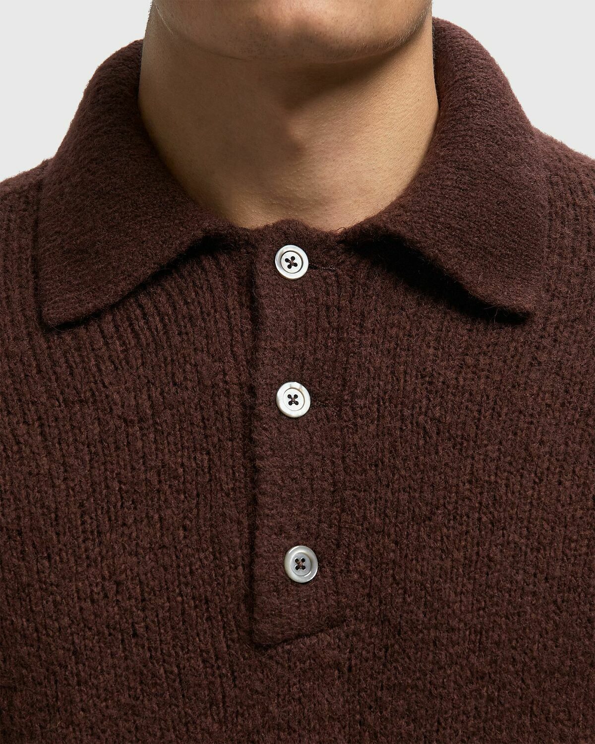 Norse Projects Rasmus Relaxed Brushed Polo Purple Mens Polos/Pullover