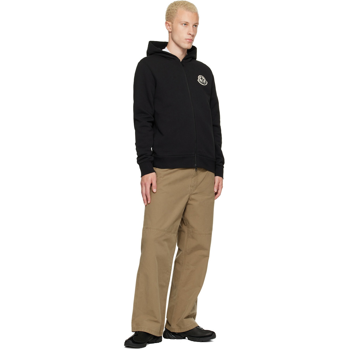 Moncler Black Zip Up Hoodie
