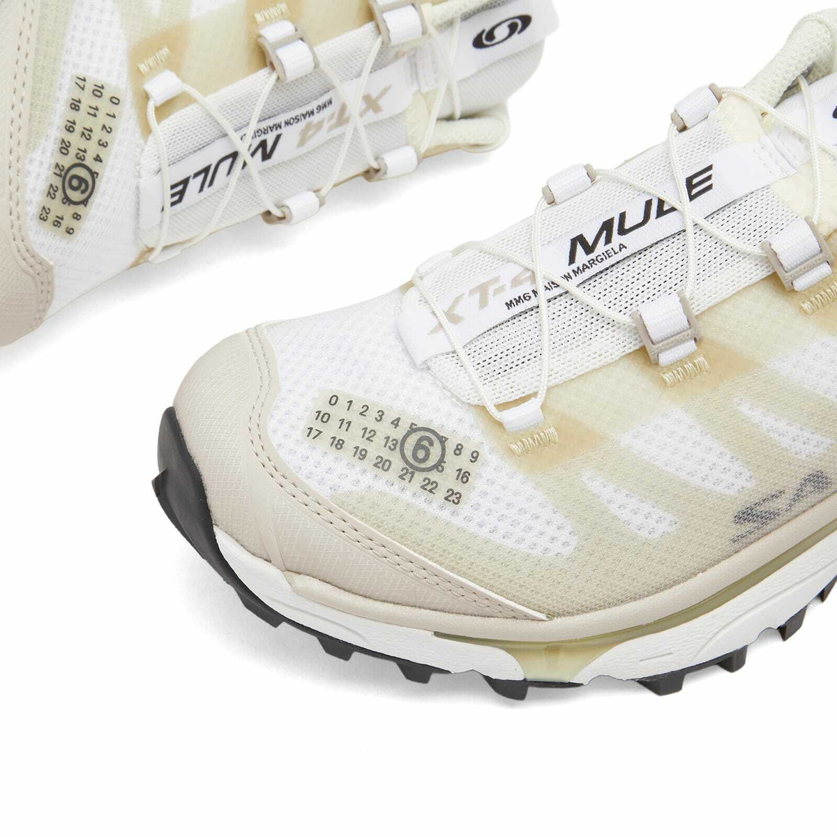 MM6 Maison Margiela Women's x Salomon XT Mule 4 Sneaker in White/Green Haz/Silver