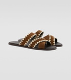 Manolo Blahnik Nello suede slides