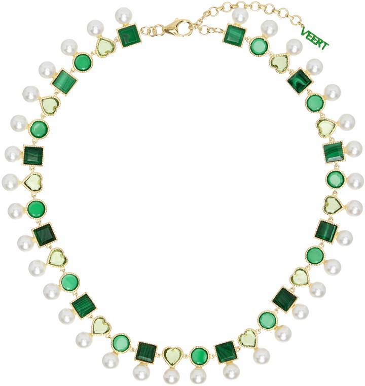 Photo: VEERT Gold & Green 'The Shape' Pearl Necklace