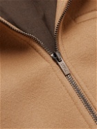 Tod's - Leather-Trimmed Wool-Blend Bomber Jacket - Neutrals