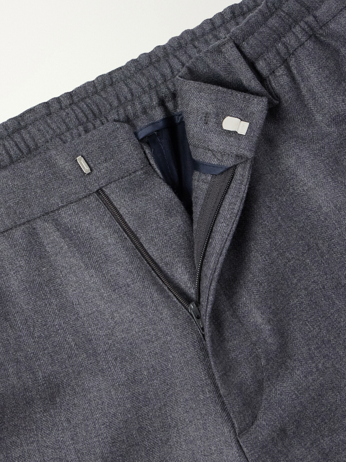 Boglioli - Straight-Leg Herringbone Virgin Wool Suit Trousers - Gray