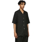 BED J.W. FORD Black Striped Half-Sleeve Shirt
