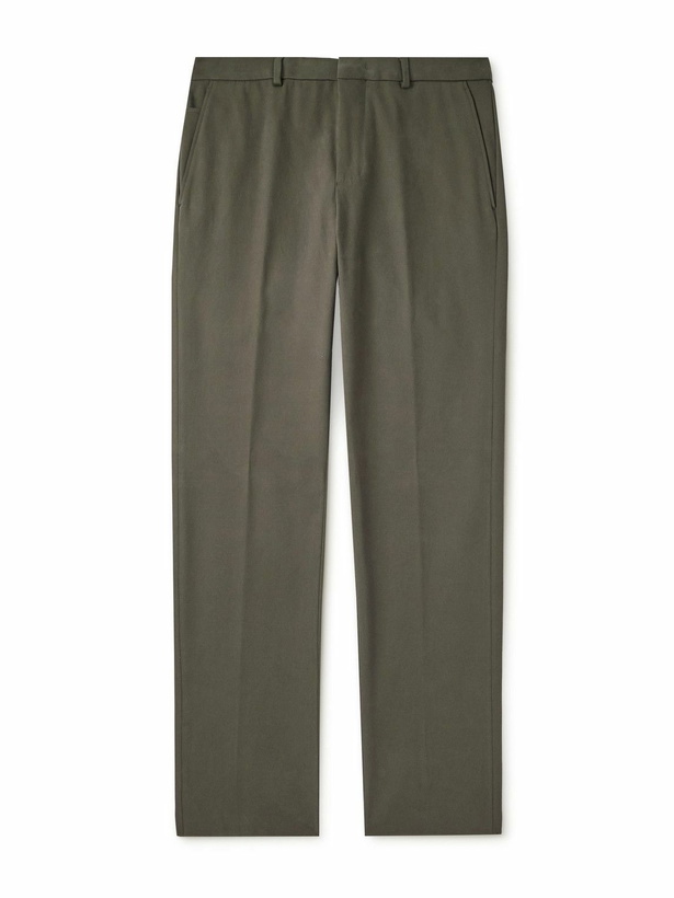 Photo: Loro Piana - Jarno Austin Straight-Leg Stretch-Cotton Twill Trousers - Green
