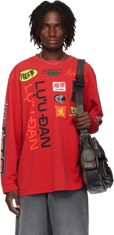 Photo: LU'U DAN Red Oversized Long Sleeve Jersey