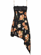 WEWOREWHAT Asymmetric Lace Mini Dress