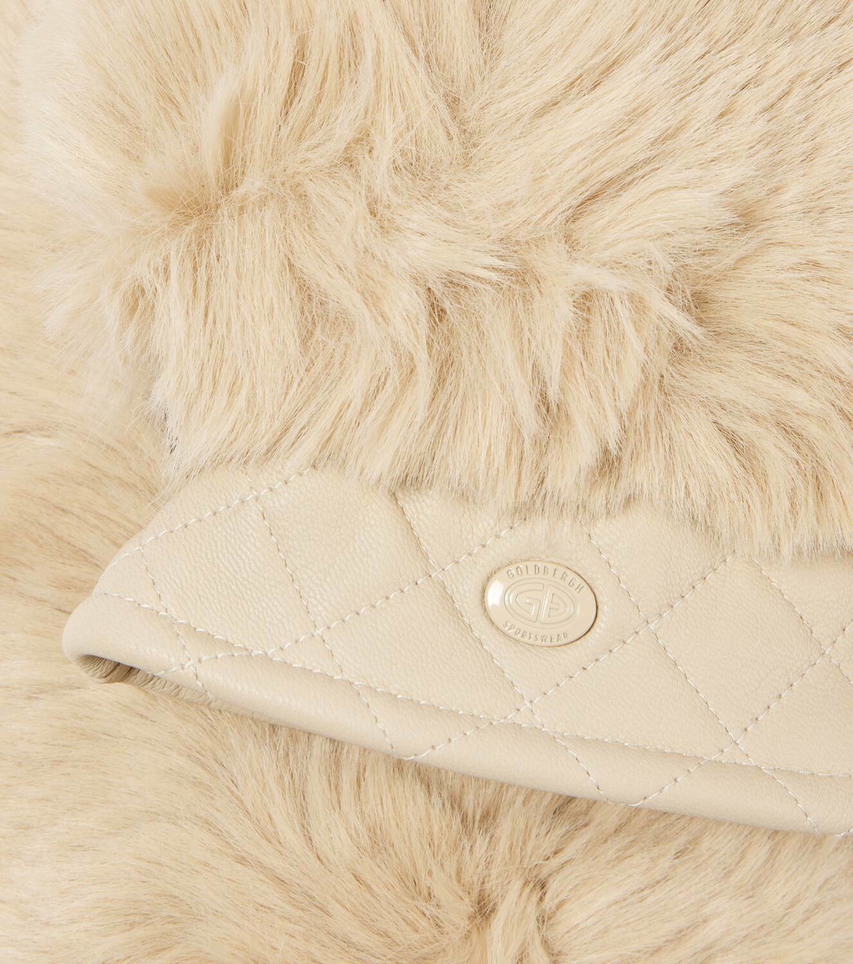 Goldbergh Hill faux fur-trimmed leather ski mittens