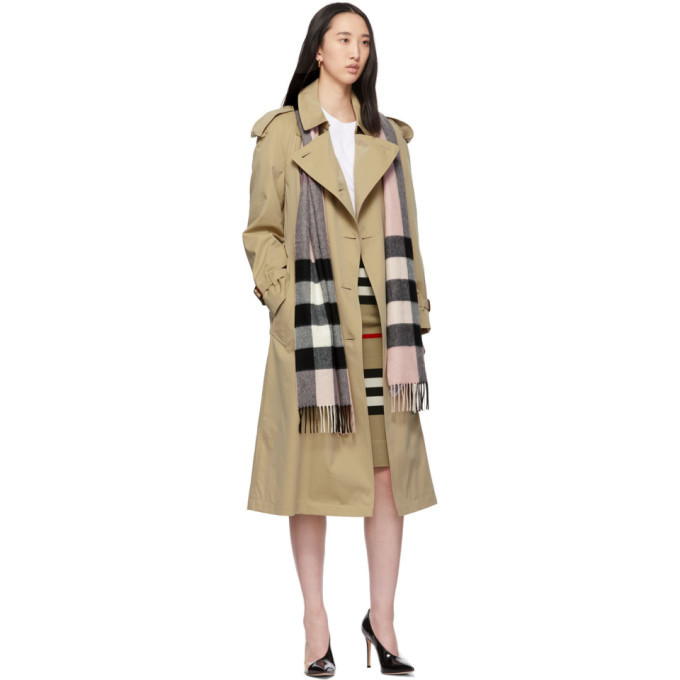 Burberry pink sale cashmere coat