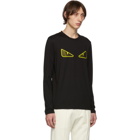 Fendi Black Mesh Bag Bugs Long Sleeve T-Shirt