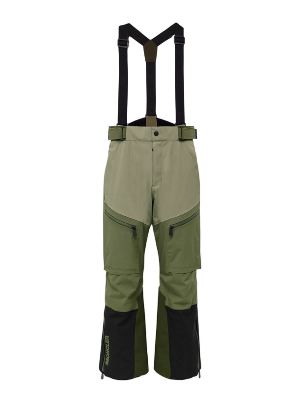Photo: Moncler Grenoble - Colour-Blocked Ski Salopettes - Green