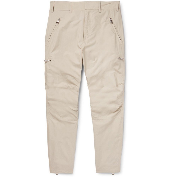 Photo: Balmain - Tapered Cotton Trousers - Beige