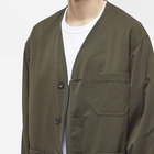 Comme des Garçons Homme Men's Nylon Liner Zip Jacket in Khaki