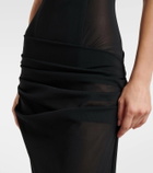Alex Perry Sheer strapless corset dress