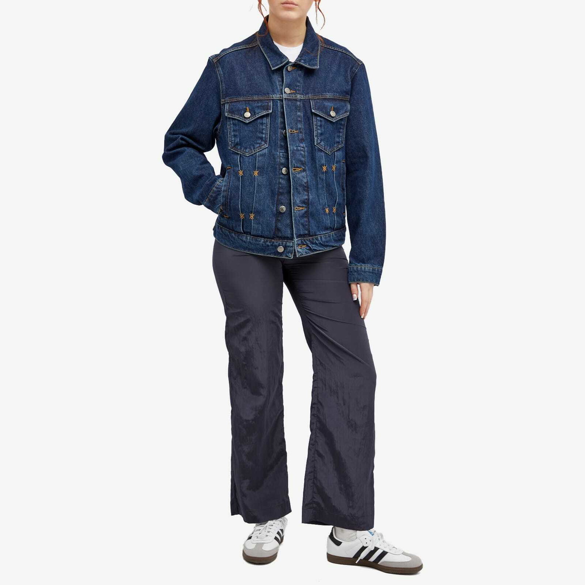 Daily Paper Women's Bomi Denim Jacket in Blue