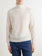 Canali - Ribbed Cashmere Rollneck Sweater - Neutrals