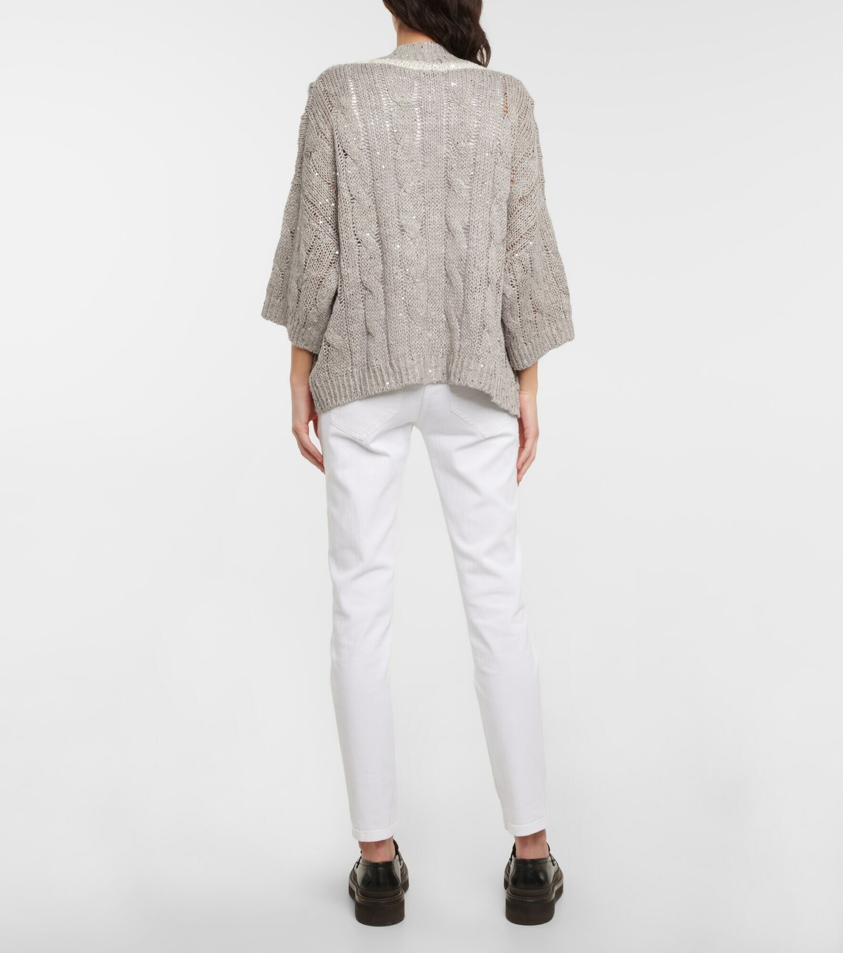 Brunello Cucinelli Beige Linen Cardigan