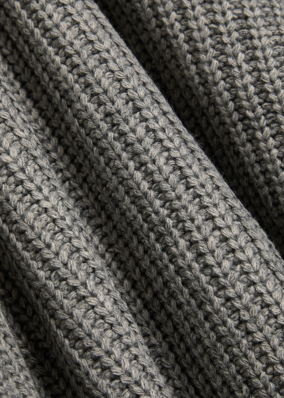 Mki Miyuki Zoku Ribbed Knit Jumper Grey