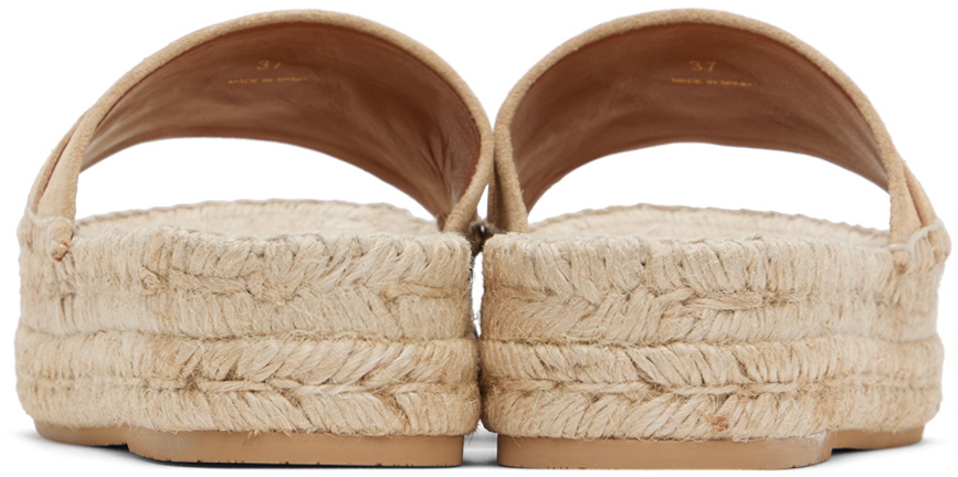 Versace Beige Medusa '95 Espadrille Sandals
