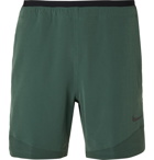 Nike Training - Pro Flex Rep 2.0 Logo-Print Dri-FIT Shorts - Green