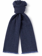 Brunello Cucinelli - Fringed Herringbone Cashmere Scarf