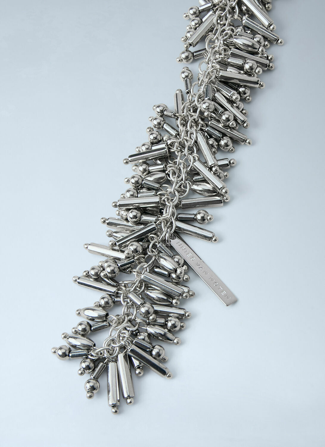 Dries Van Noten Embellished Metal Fringe Necklace