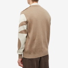 Soulland x Armor-Lux Button Crew Knit in Beige