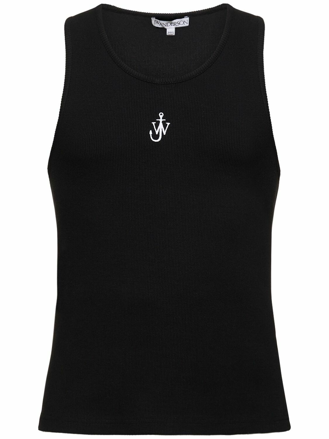 Photo: JW ANDERSON - Logo Embroidery Stretch Cotton Tank Top