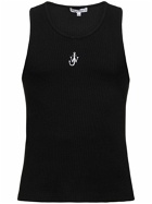 JW ANDERSON - Logo Embroidery Stretch Cotton Tank Top