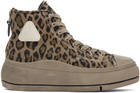 R13 Brown Leopard Kurt Sneakers