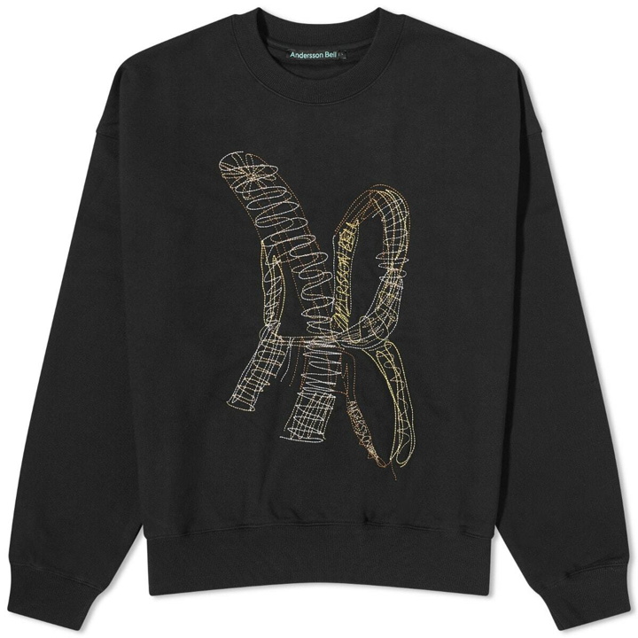 Photo: Andersson Bell Men's AB Logo Crew Sweater in Black