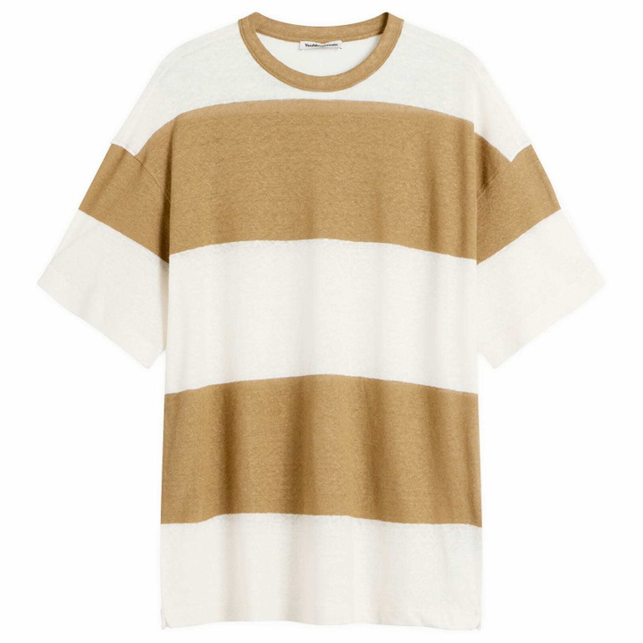 Photo: YMC Men's Triple T Shirt in Taupe/Off White