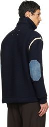 Maison Margiela Brown Elbow Patch Sweater