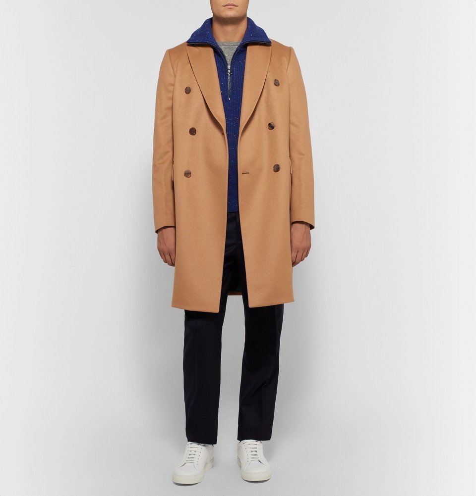 Paul Smith - Double-Breasted Wool and Cashmere-Blend Coat - Men