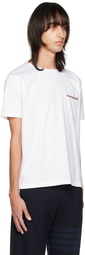 Thom Browne White Stripped Chest Pocket T-Shirt