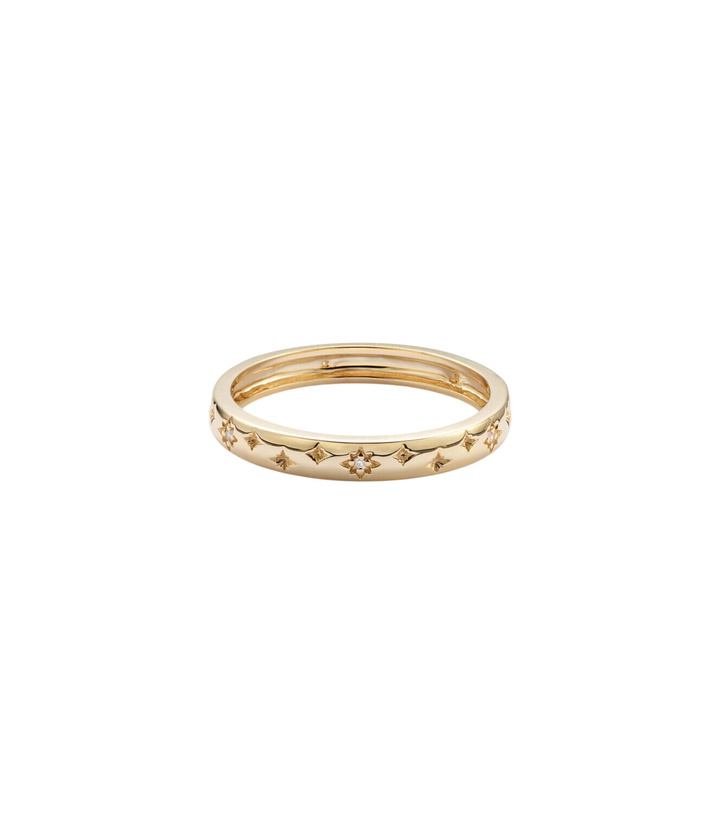Photo: Stone and Strand Northern Star 14kt gold ring with diamonds