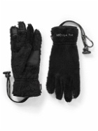 And Wander - Logo-Embroidered Polartec® Fleece and Shell Gloves - Black