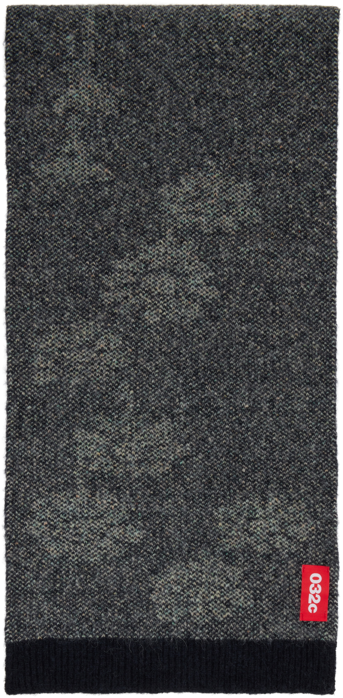 032c Black Melting Daisies Scarf