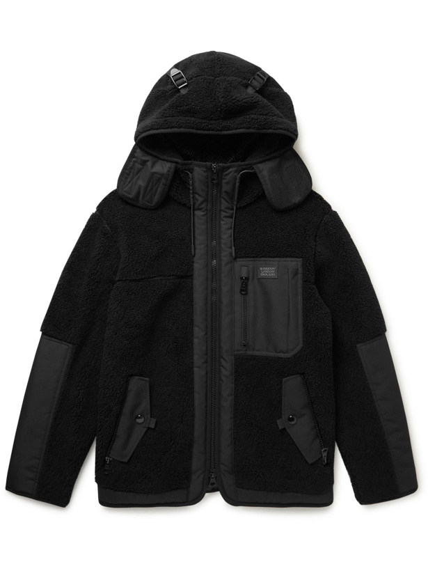 Photo: Burberry - Ripstop-Trimmed Fleece Hooded Jacket - Black