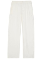 Lemaire Creased Satin Trousers Off White