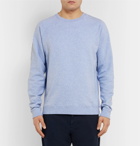 Folk - Rivet Mélange Loopback Cotton-Jersey Sweatshirt - Men - Light blue