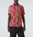 Etro Paisley cotton piqué polo shirt