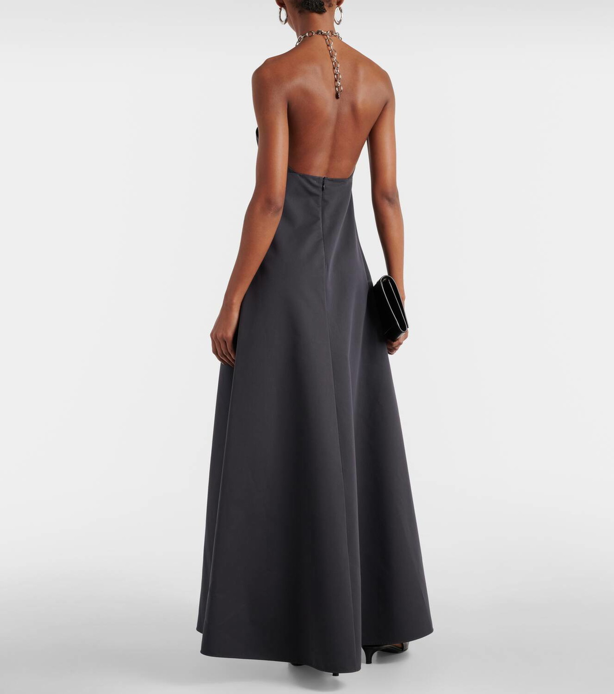 Jil Sander Halterneck cotton and silk maxi dress Jil Sander