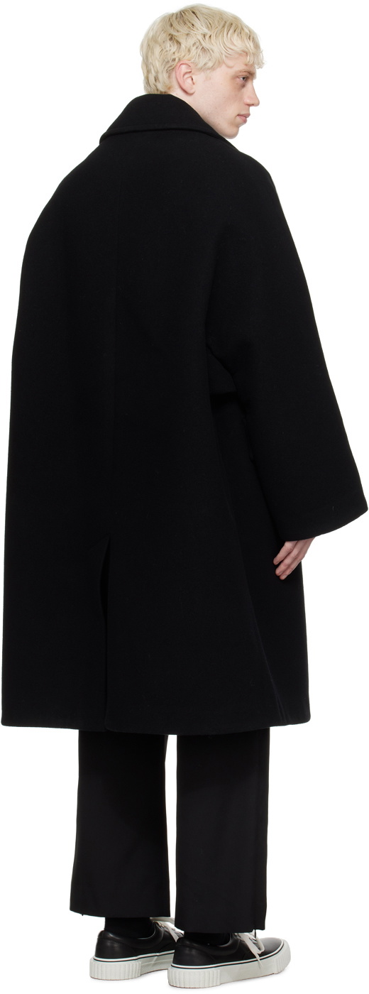 Fumito Ganryu Black Chesterfield Coat