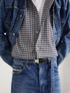 Sacai - BEYONDEXX Wide-Leg Belted Distressed Jeans - Blue