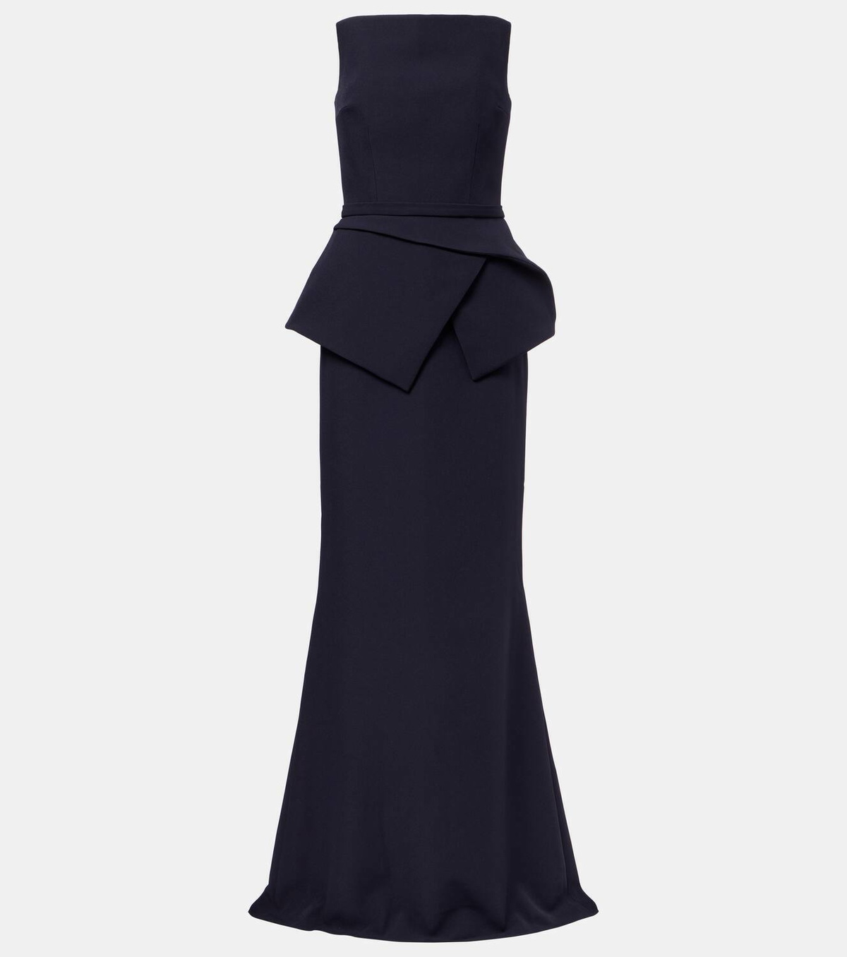 Safiyaa Belted crêpe gown